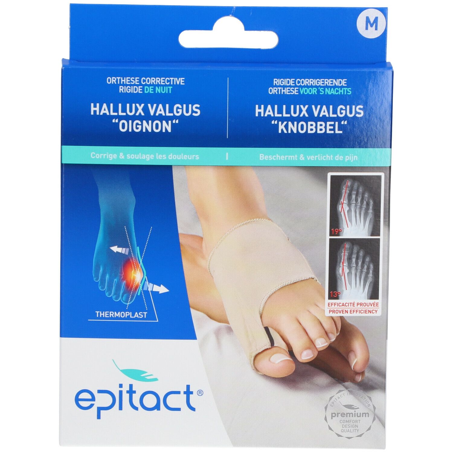 Epitact® Orthèse Corrective Rigide de Nuit Hallux Valgus « Oignon » Medium