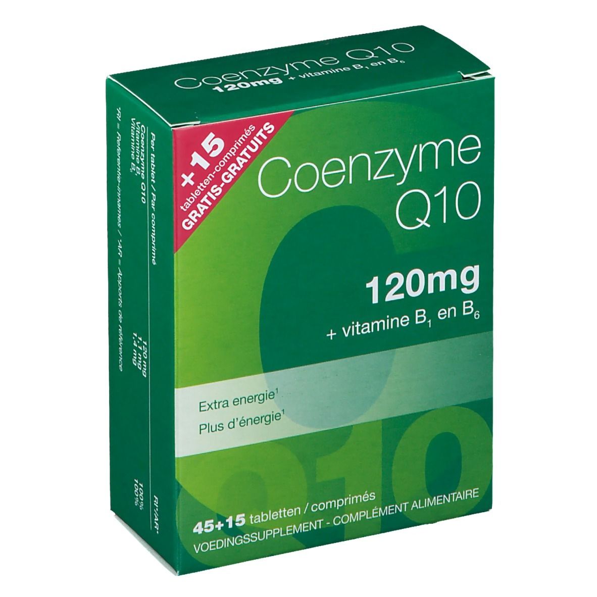 Revogan Coenzyme Q10 120mg + 15 GRATIS