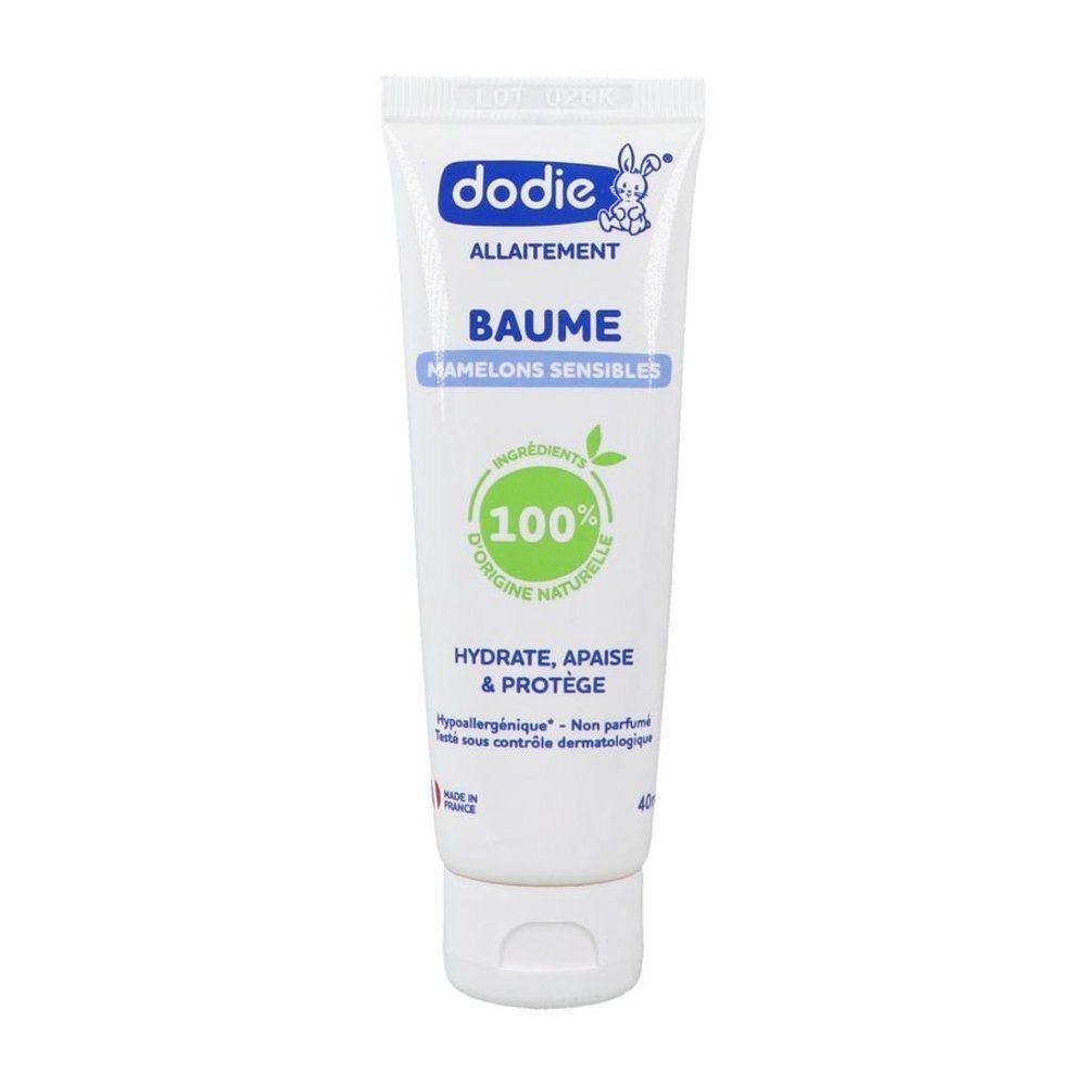 Dodie Borstvoedingsbalsem voor gevoelige tepels, tube 40g. 100% natuurlijke ingrediënten.