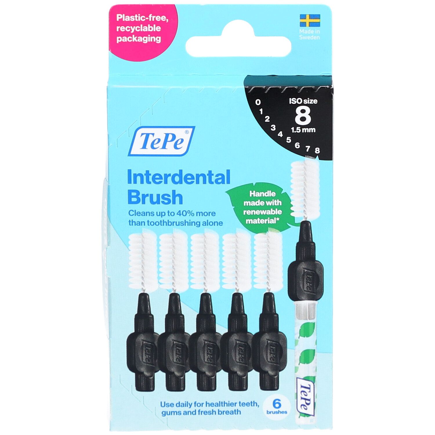 TePe Interdentale Borstel Original Zwart 1,5mm