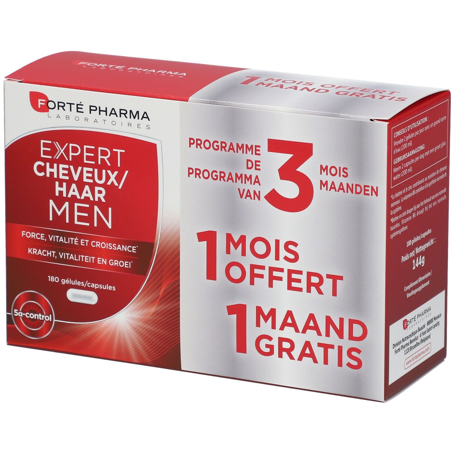 Forté Pharma Expert Cheveux Men 2+1 Moins GRATUIT