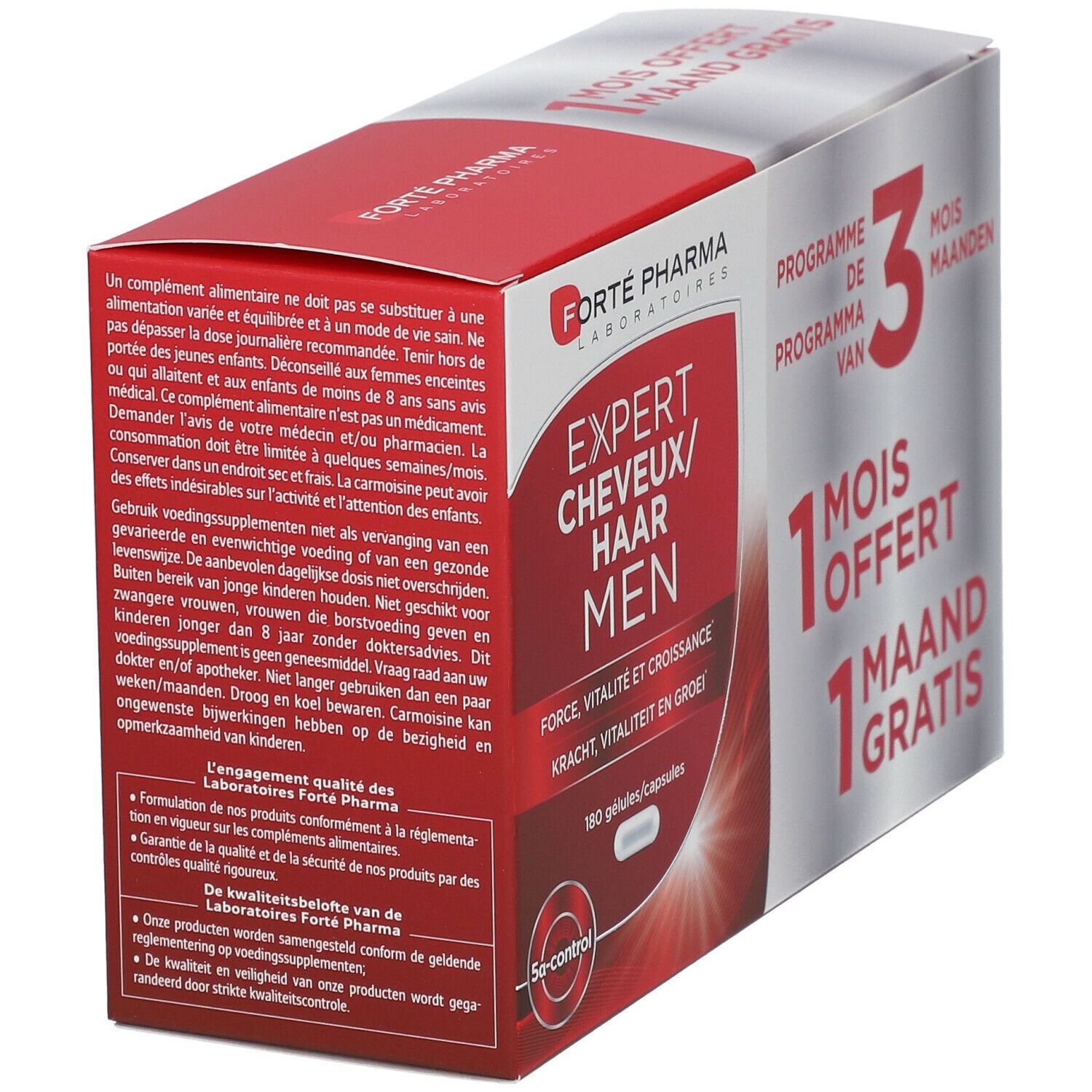 Forté Pharma Expert Cheveux Men 2+1 Moins GRATUIT