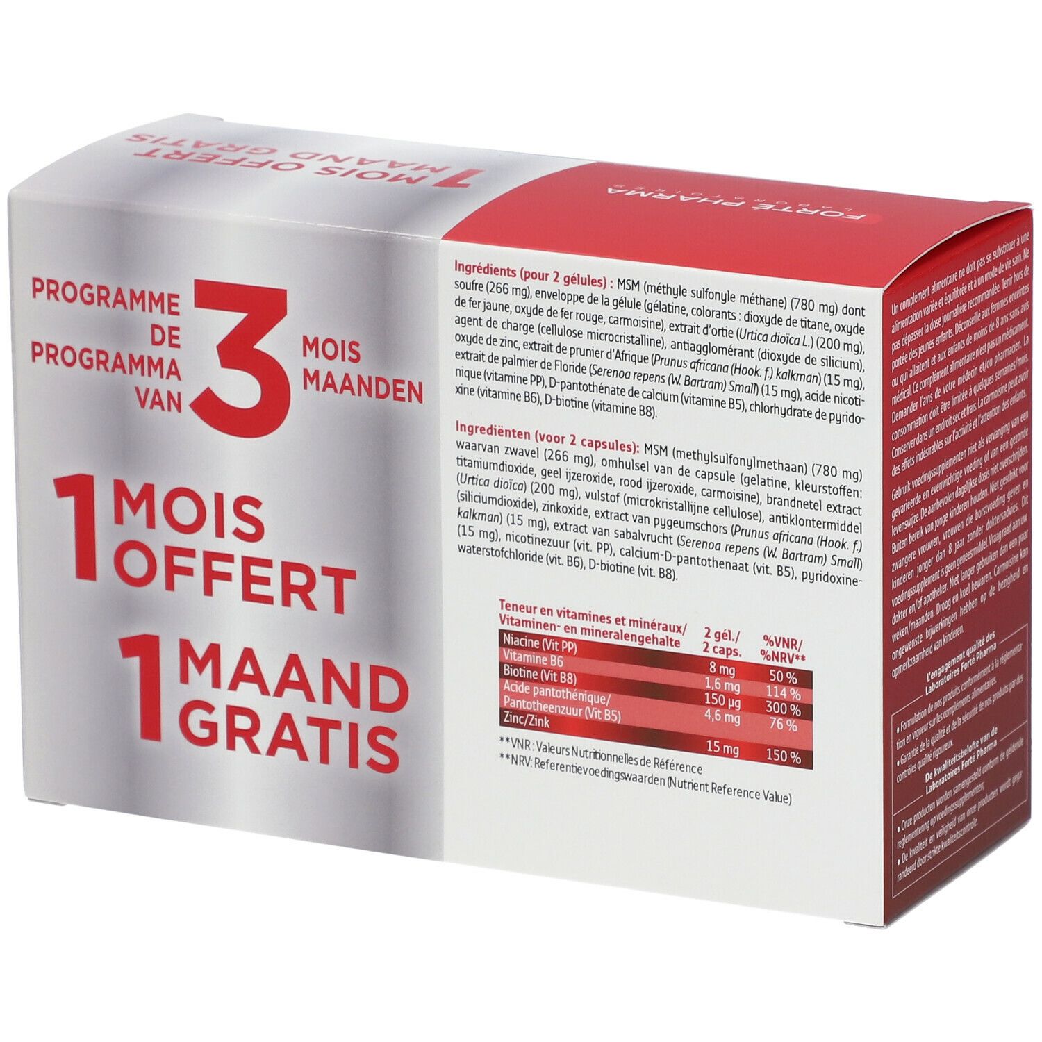 Forté Pharma Expert Cheveux Men 2+1 Moins GRATUIT