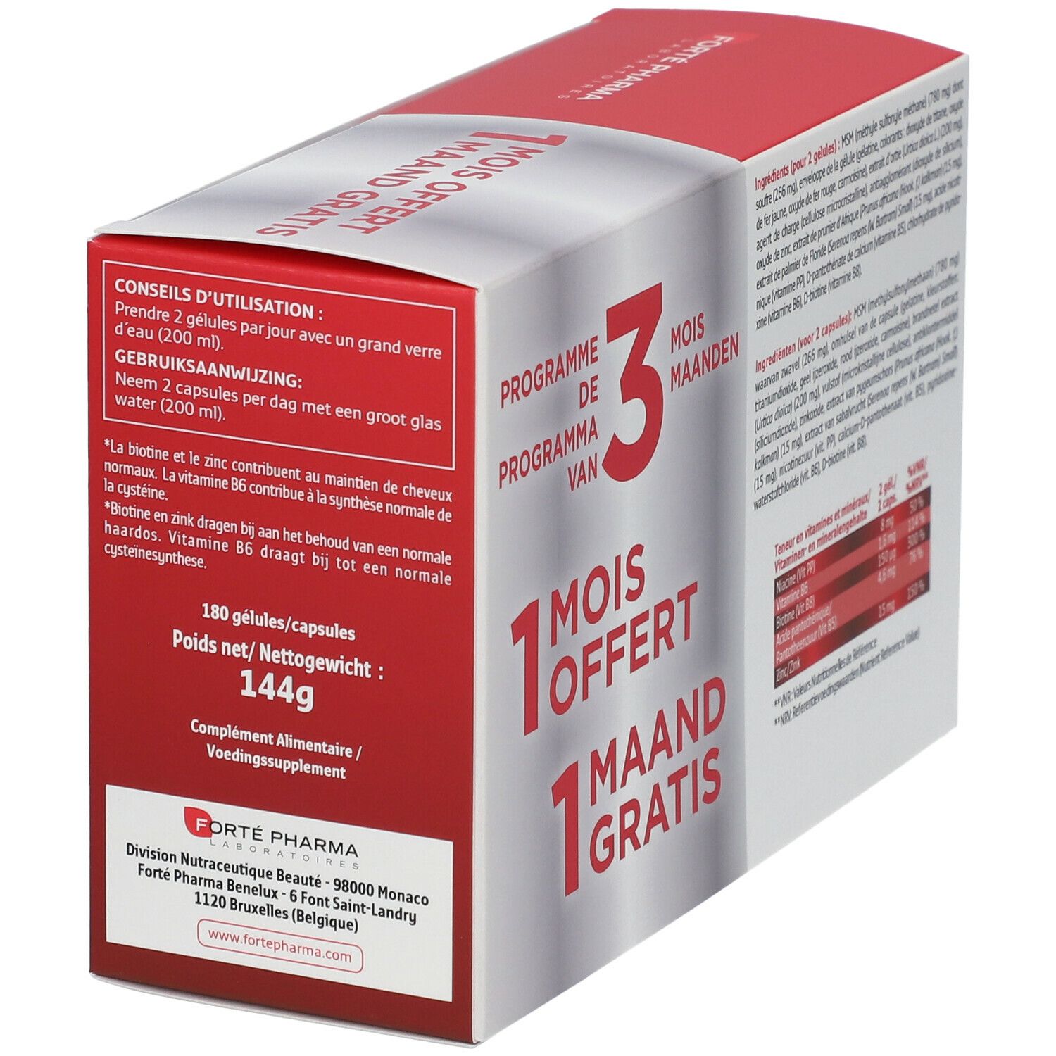 Forté Pharma Expert Cheveux Men 2+1 Moins GRATUIT