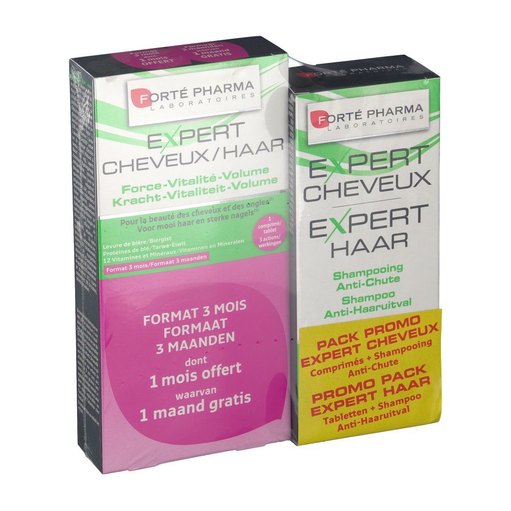 Forté Pharma Expert Cheveux Tripack + Expert Cheveux Shampooing 200ml