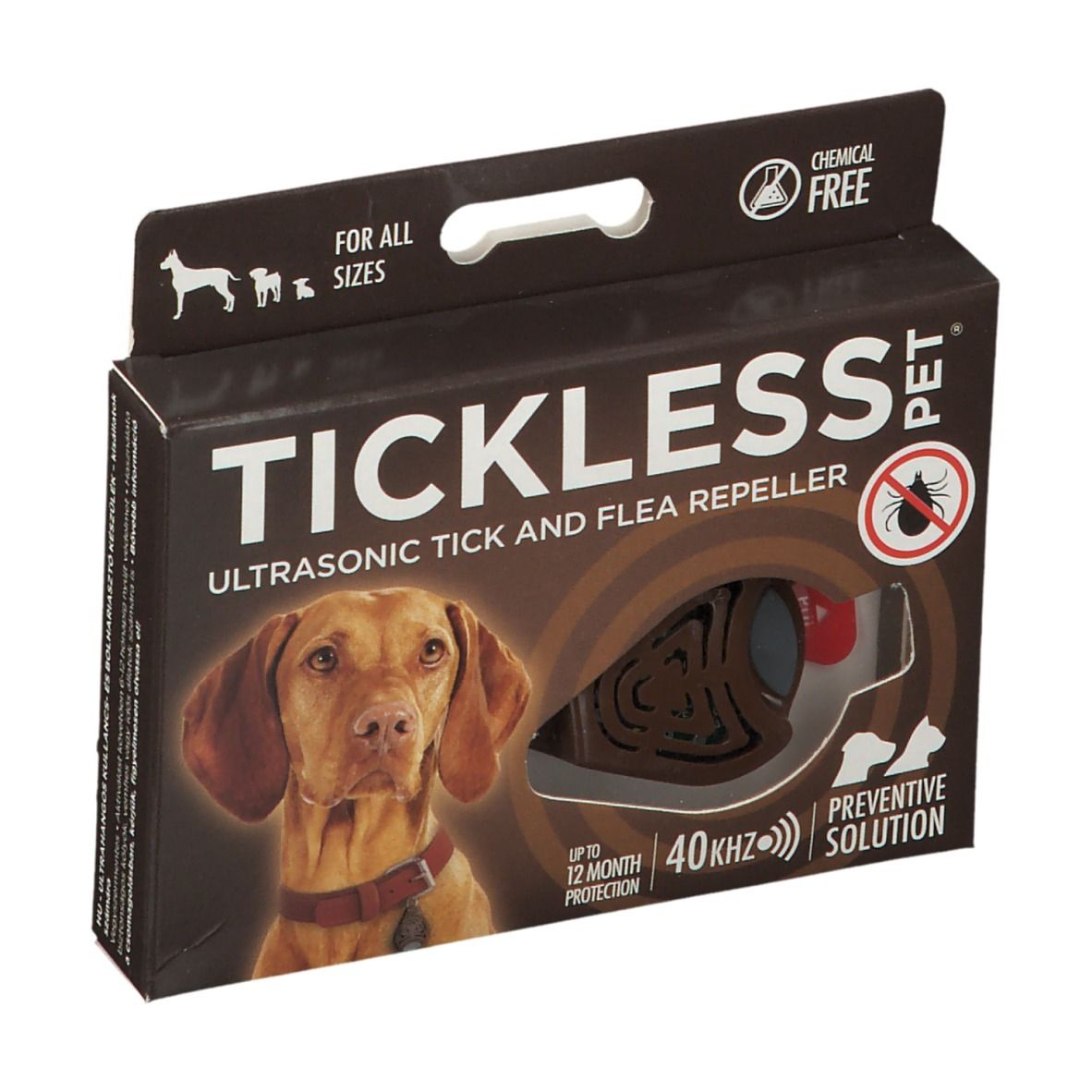 Tickless Ultrasone Verjager Teek/Vlo Bruin