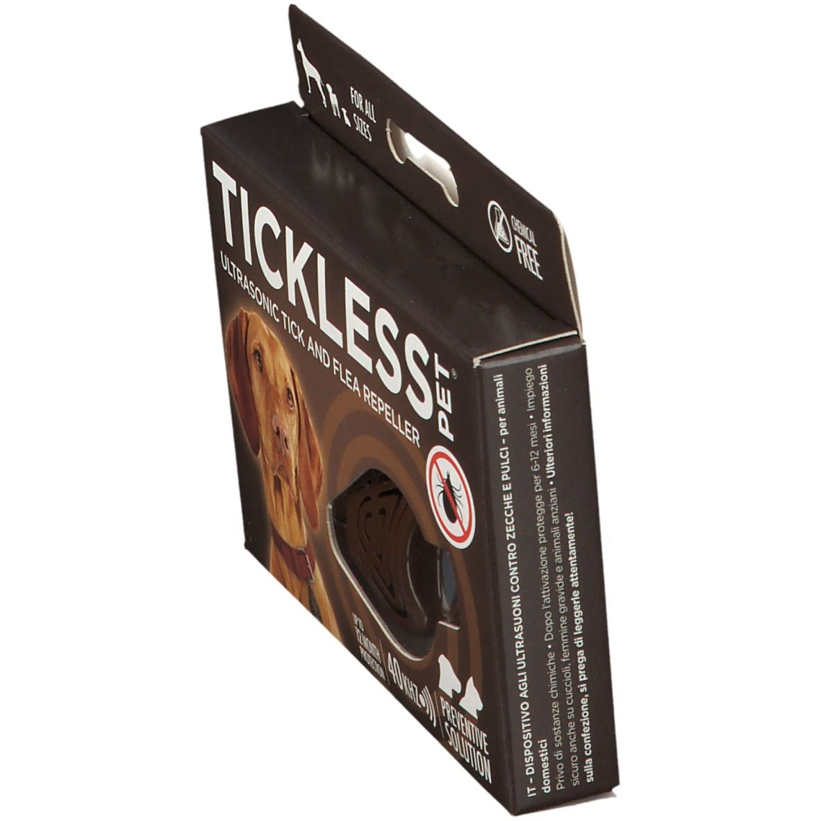Tickless Ultrasone Verjager Teek/Vlo Bruin