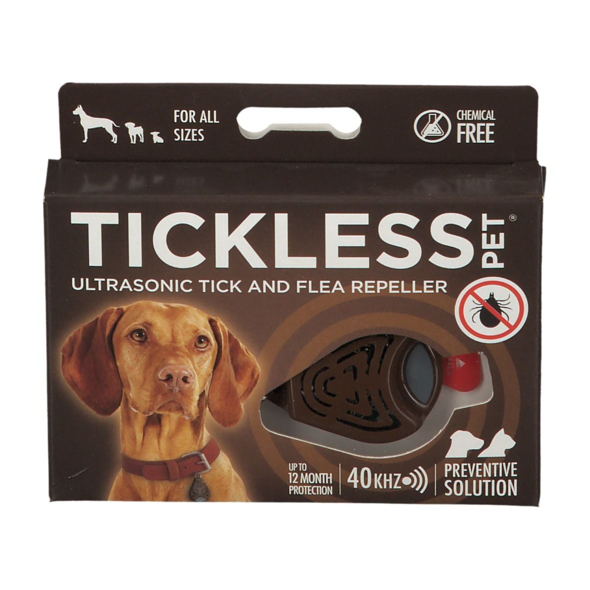 Tickless Ultrasone Verjager Teek/Vlo Bruin