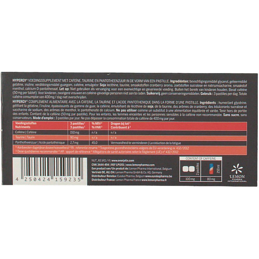 Hypergy Enerjetix Instant Energie Tutti Frutti