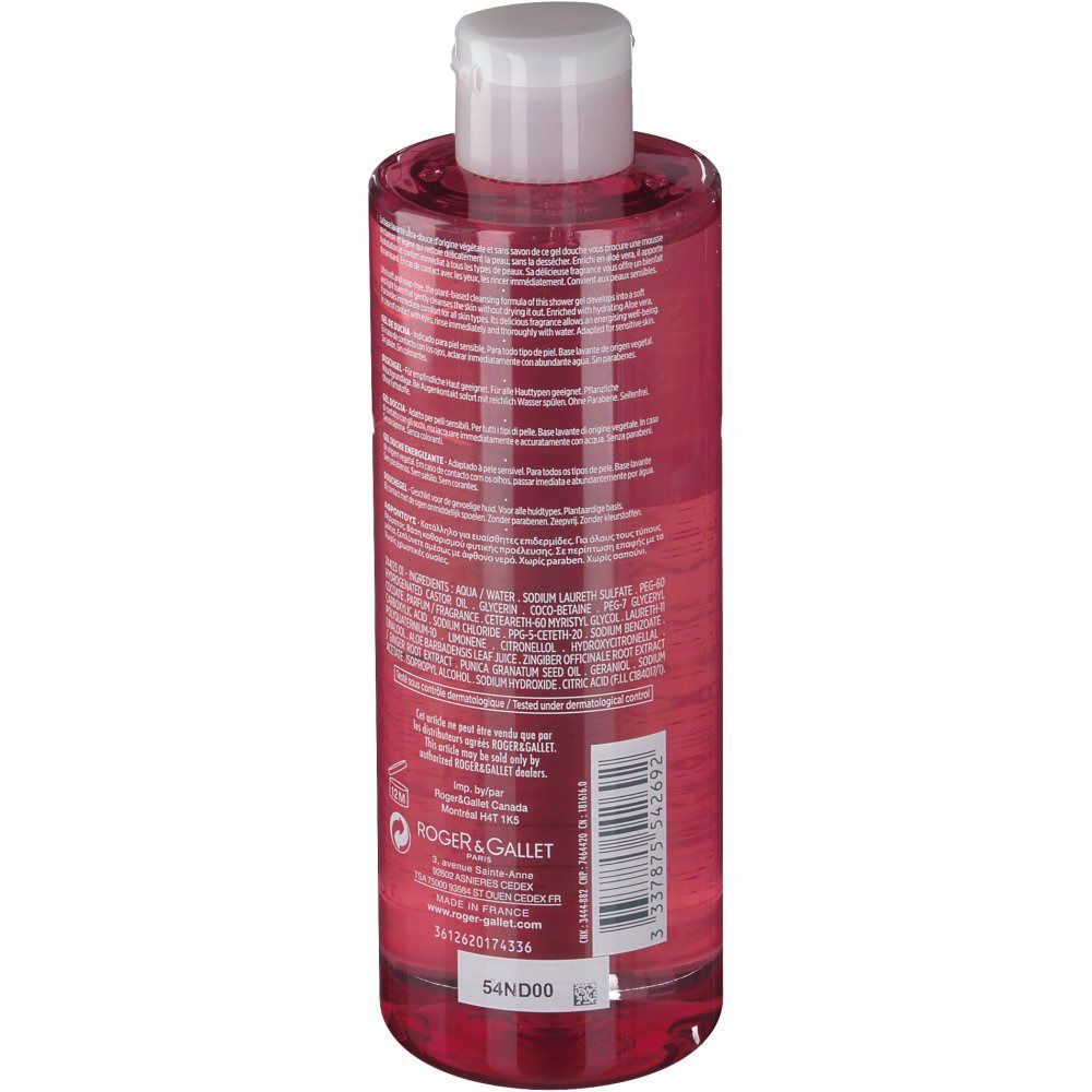 Roger & Gallet Gingembre Rouge Gel Douche Dynamisant