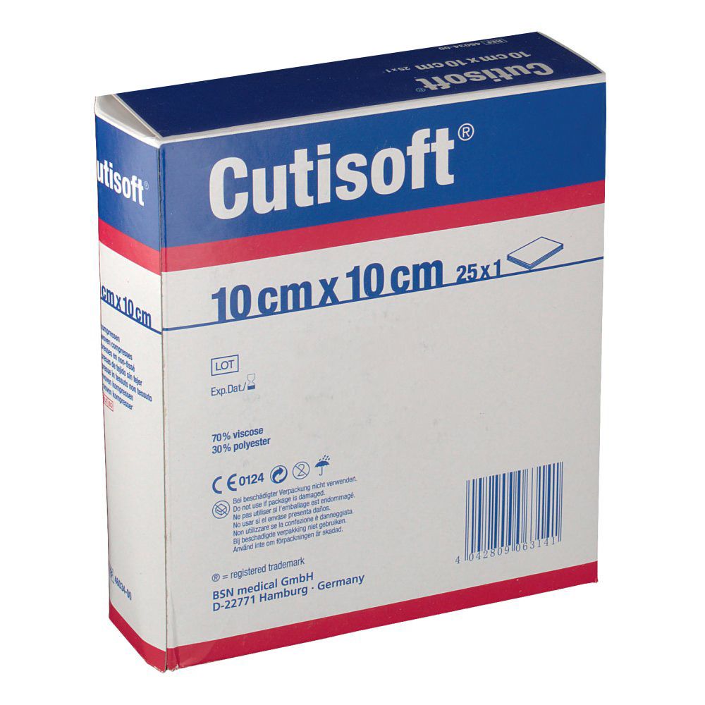 Cutisoft Katoen Steriel 10x10cm