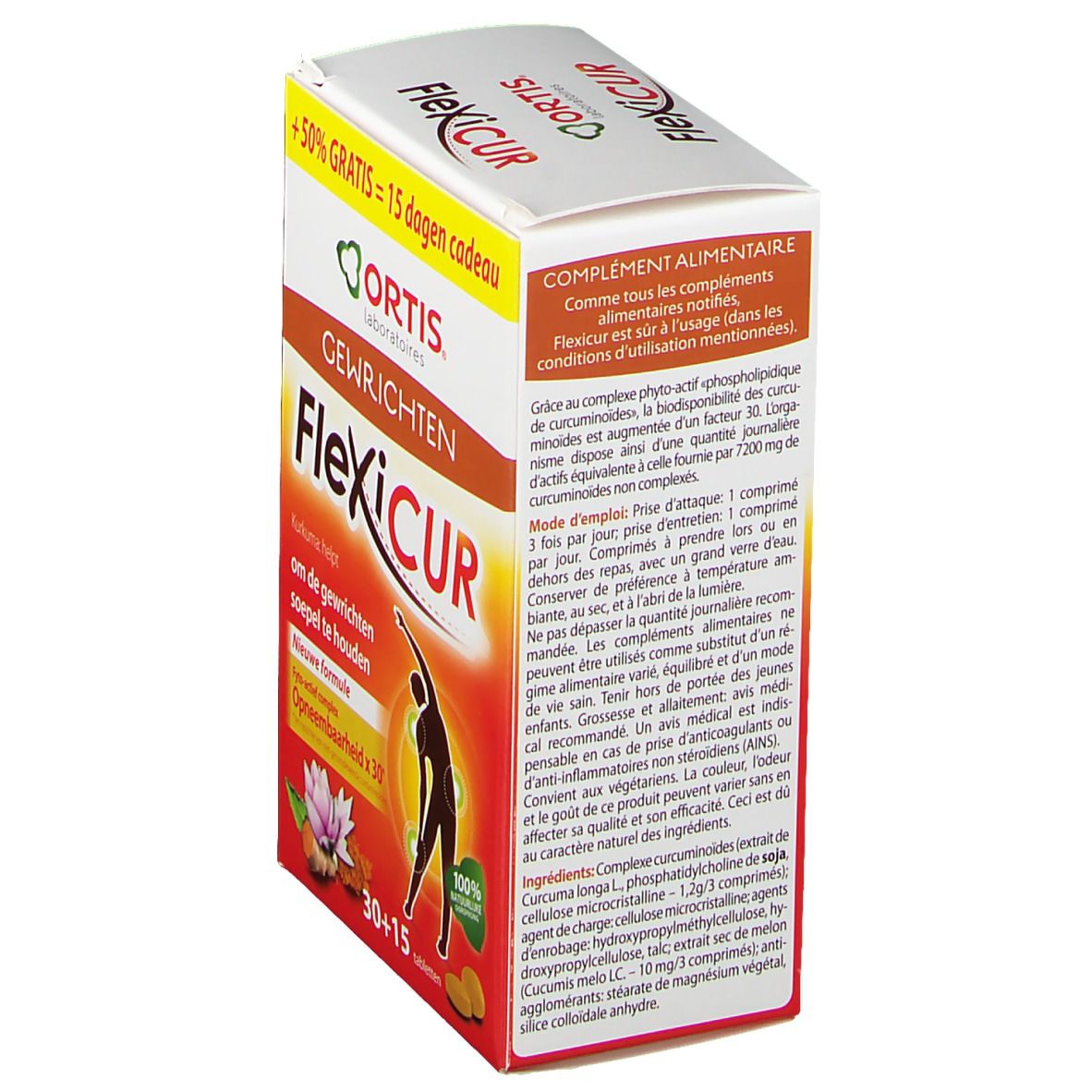 Ortis Flexicur + 15 Comprimés GRATUIT