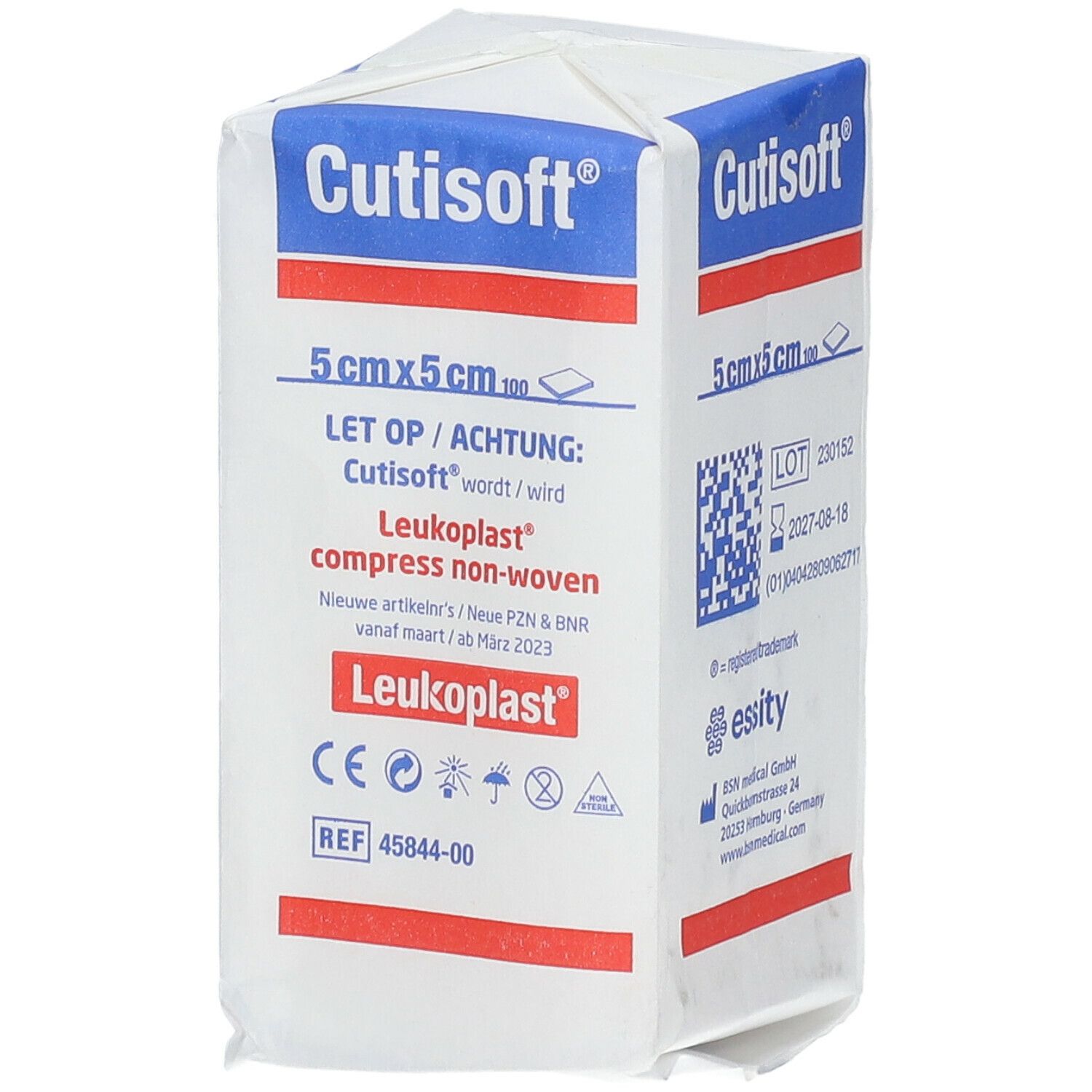 Cutisoft Compresses en Non-Tissé Non Stérile 5x5cm