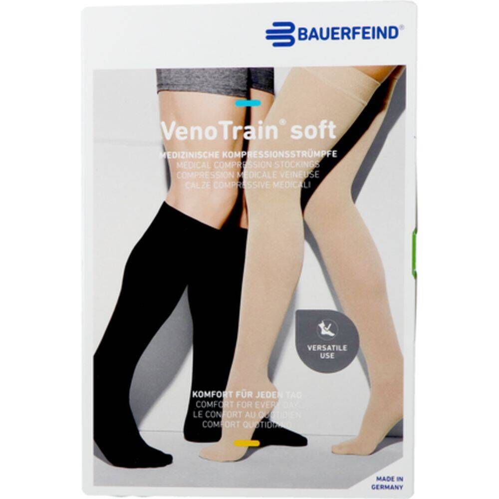 Bauerfeind® VenoTrain® Soft Ag C2 Plus Court Bout Ouvert Caramel Medium