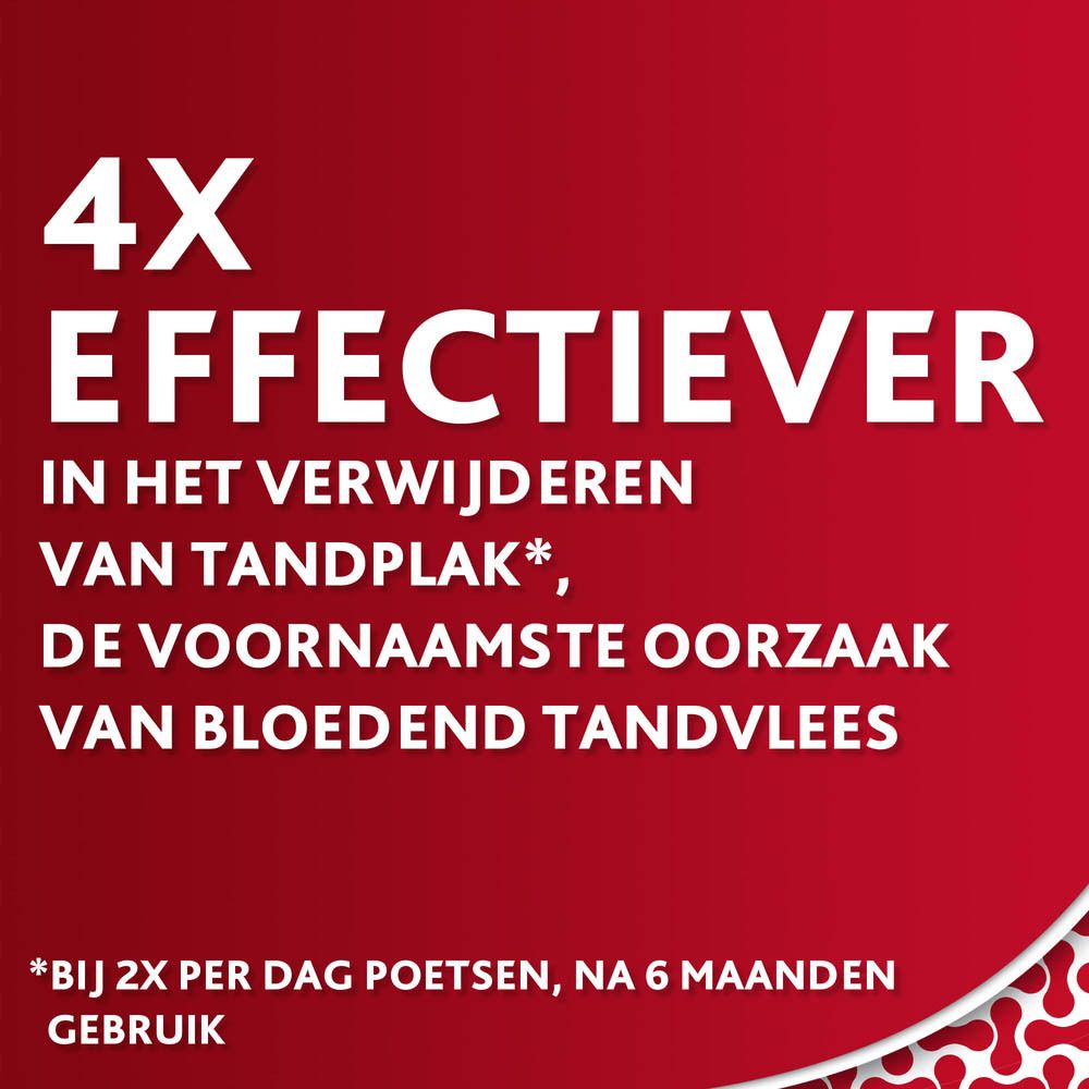 Verpakking tandpasta Parodontax Ultra Clean. Wit, paars en rood. 75ml.