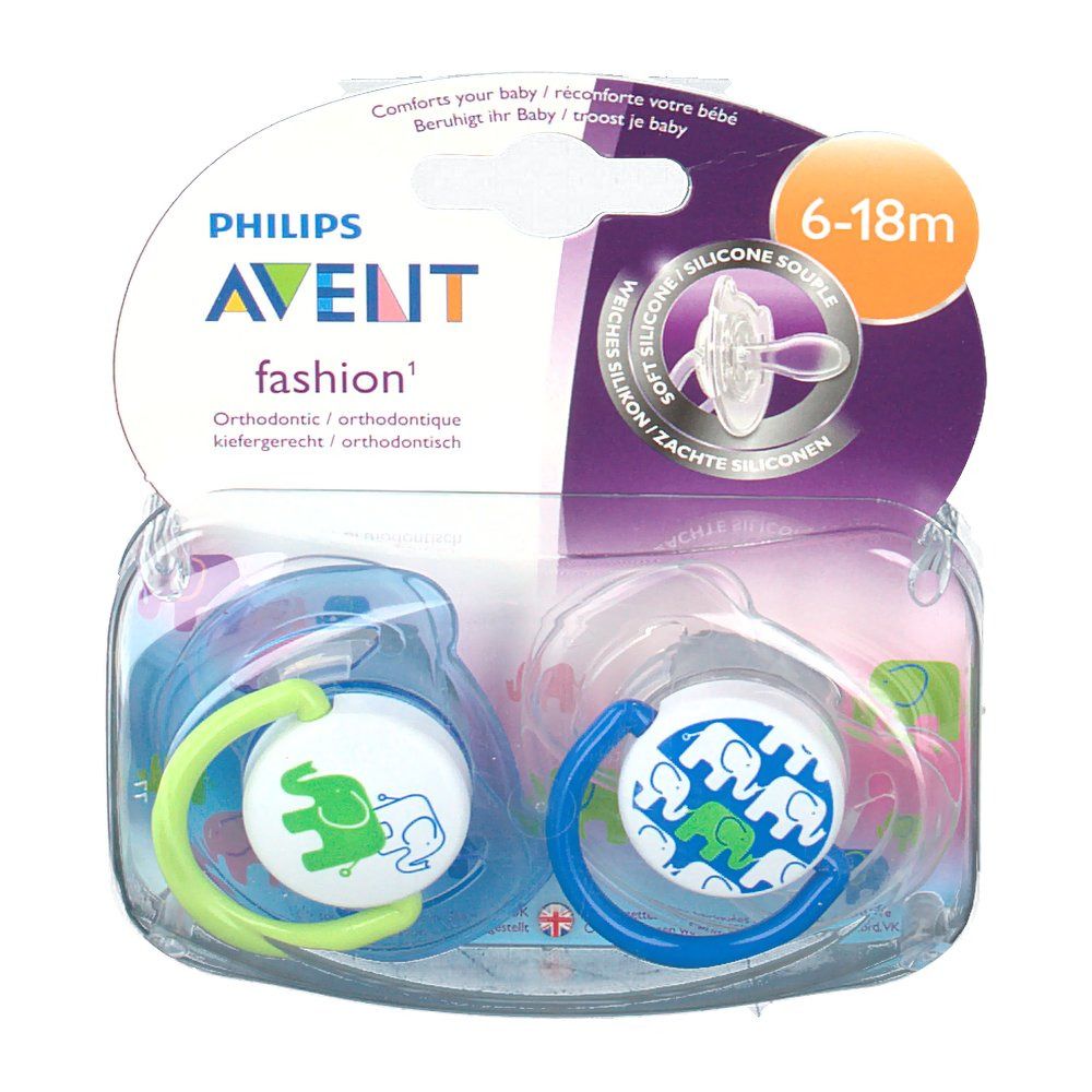 Avent Sucette Fashion Éléphant 6-18 Mois SCF195/30