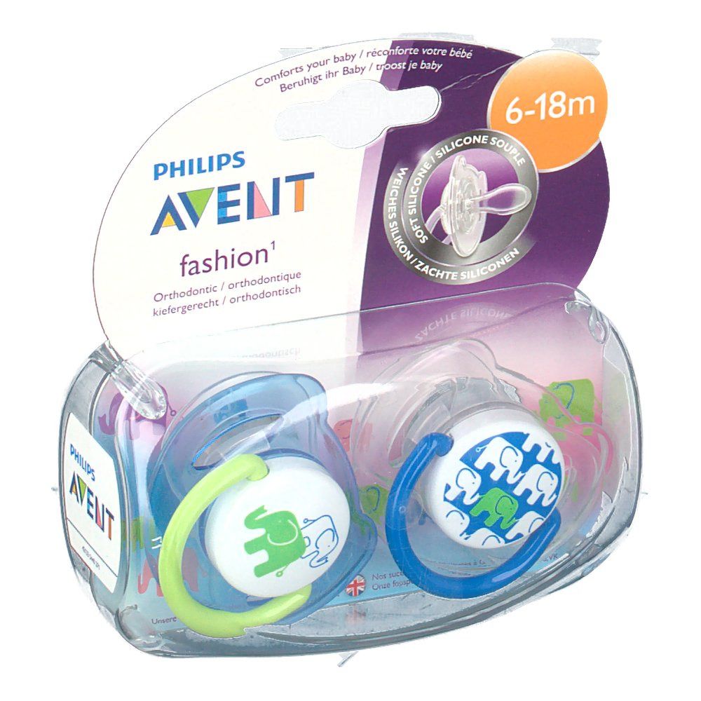Avent Sucette Fashion Éléphant 6-18 Mois SCF195/30