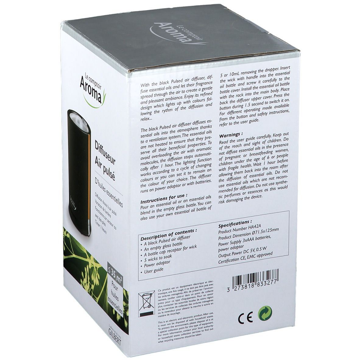 Le Comptoir Aroma Aromatische Verstuiver met Geperste Lucht