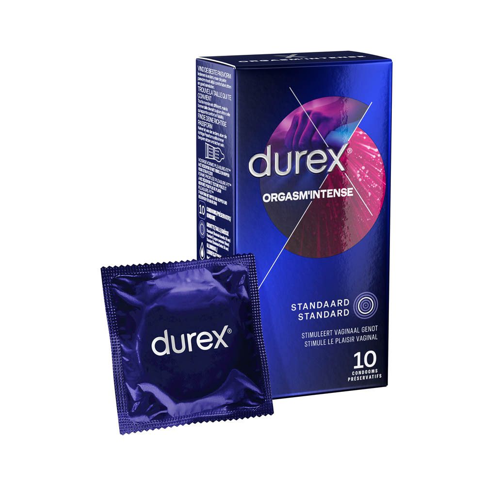 Informations sur les préservatifs Durex. Taille standard, extra lubrifiant, épais, profilé.