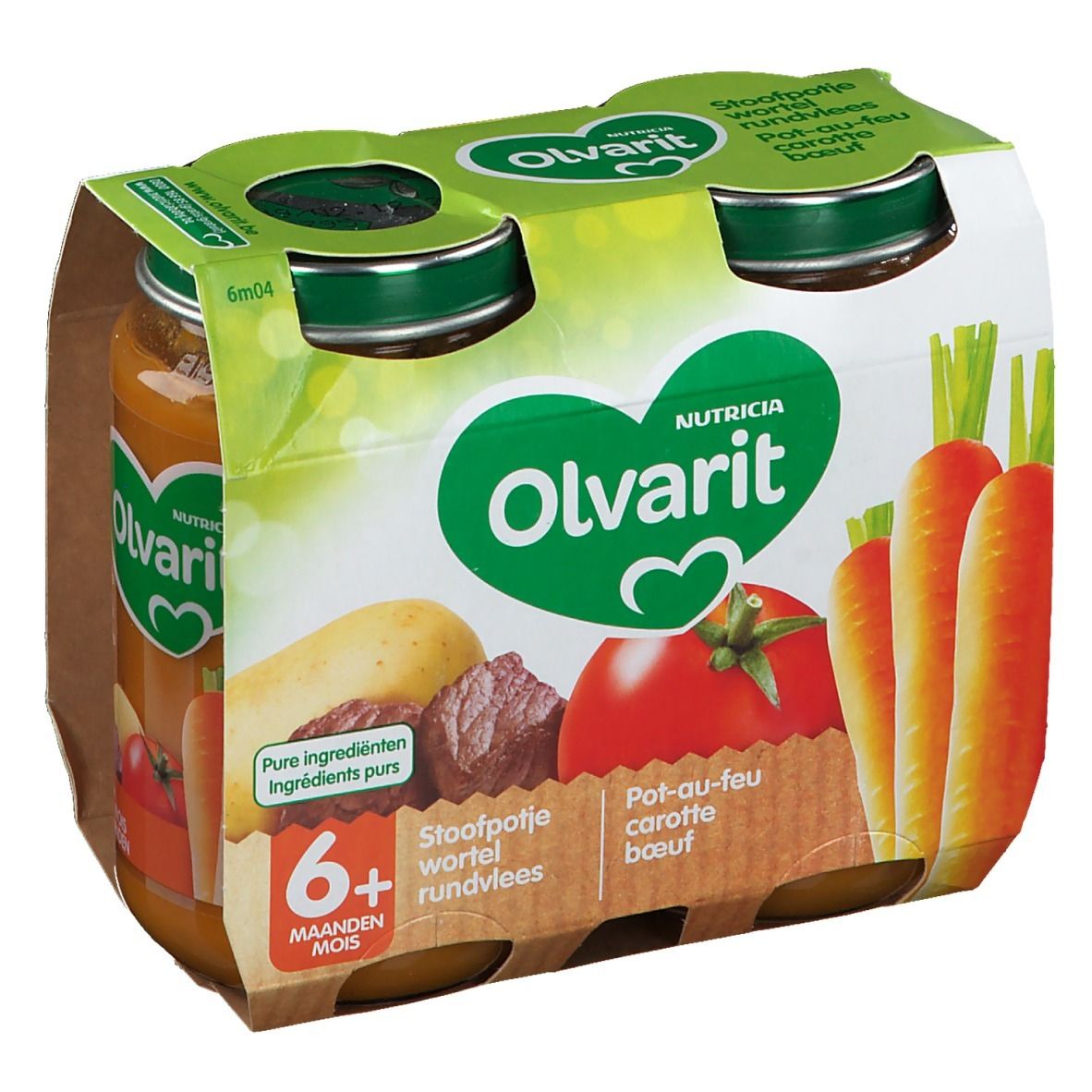 Olvarit Repas Pot-au-Feu Carotte-Bœuf 6 Mois
