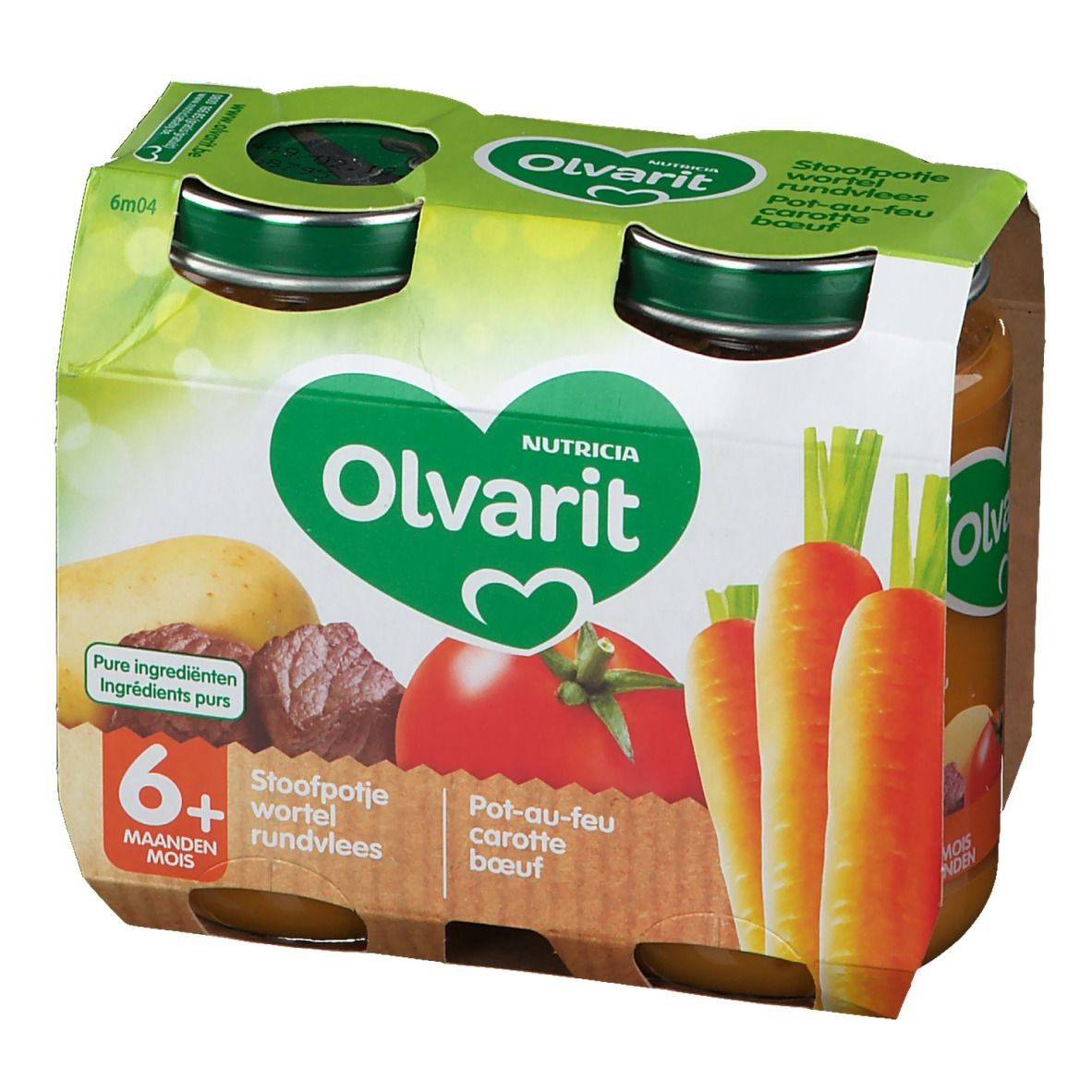 Olvarit Repas Pot-au-Feu Carotte-Bœuf 6 Mois