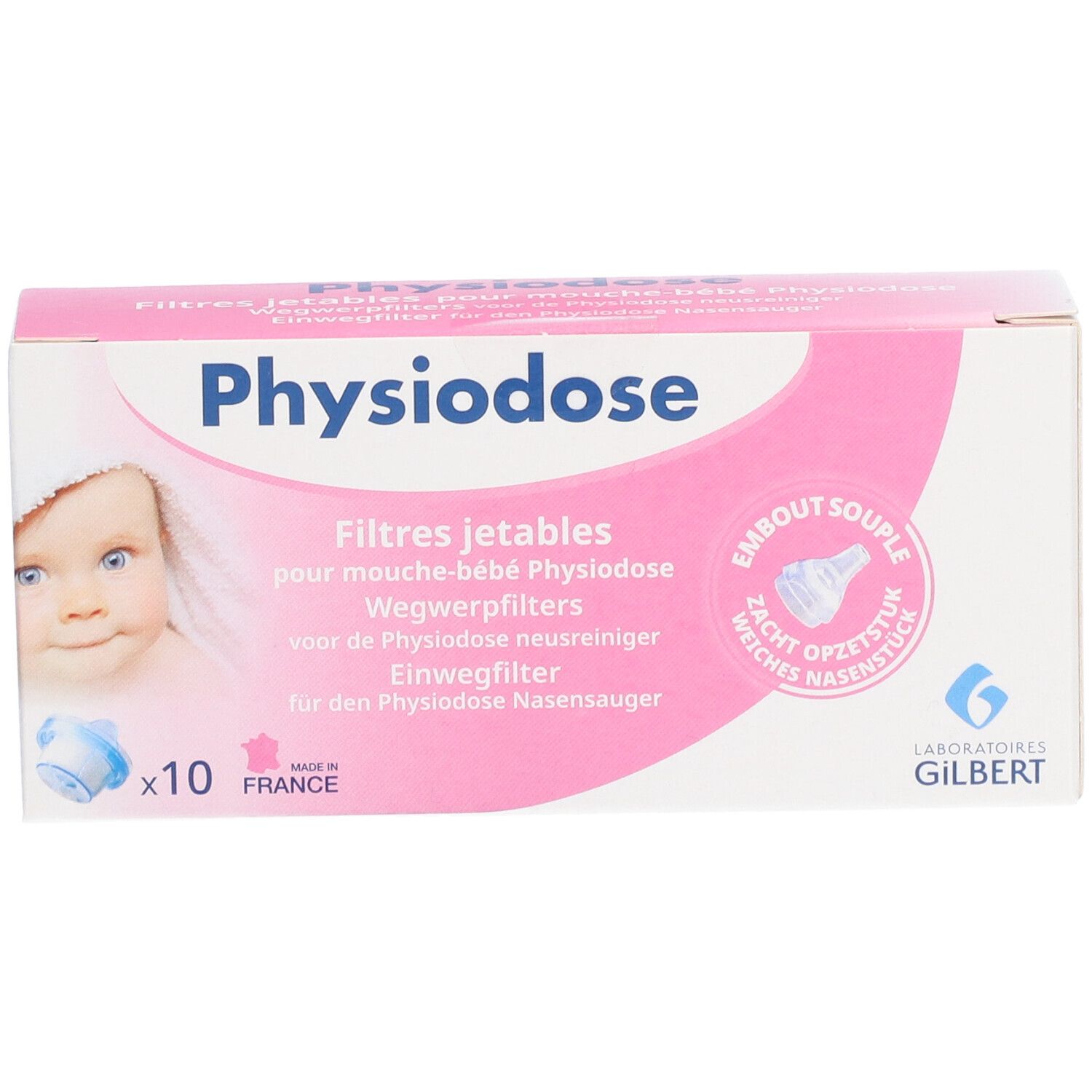 Physiodose Filtres Jetables pour Mouche Bébé + 1 Embout Souple GRATUIT