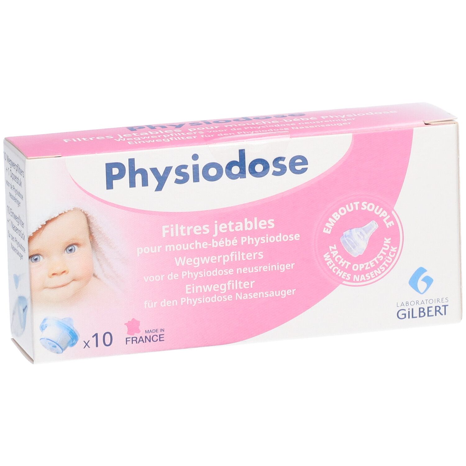 Physiodose Filtres Jetables pour Mouche Bébé + 1 Embout Souple GRATUIT