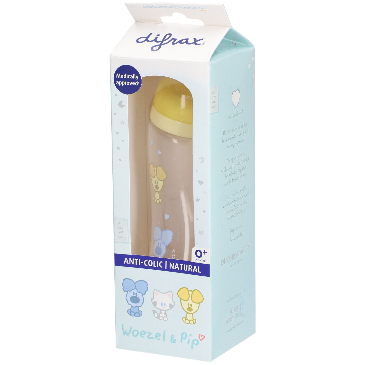 Difrax Biberon S Natural Woezel & Pip