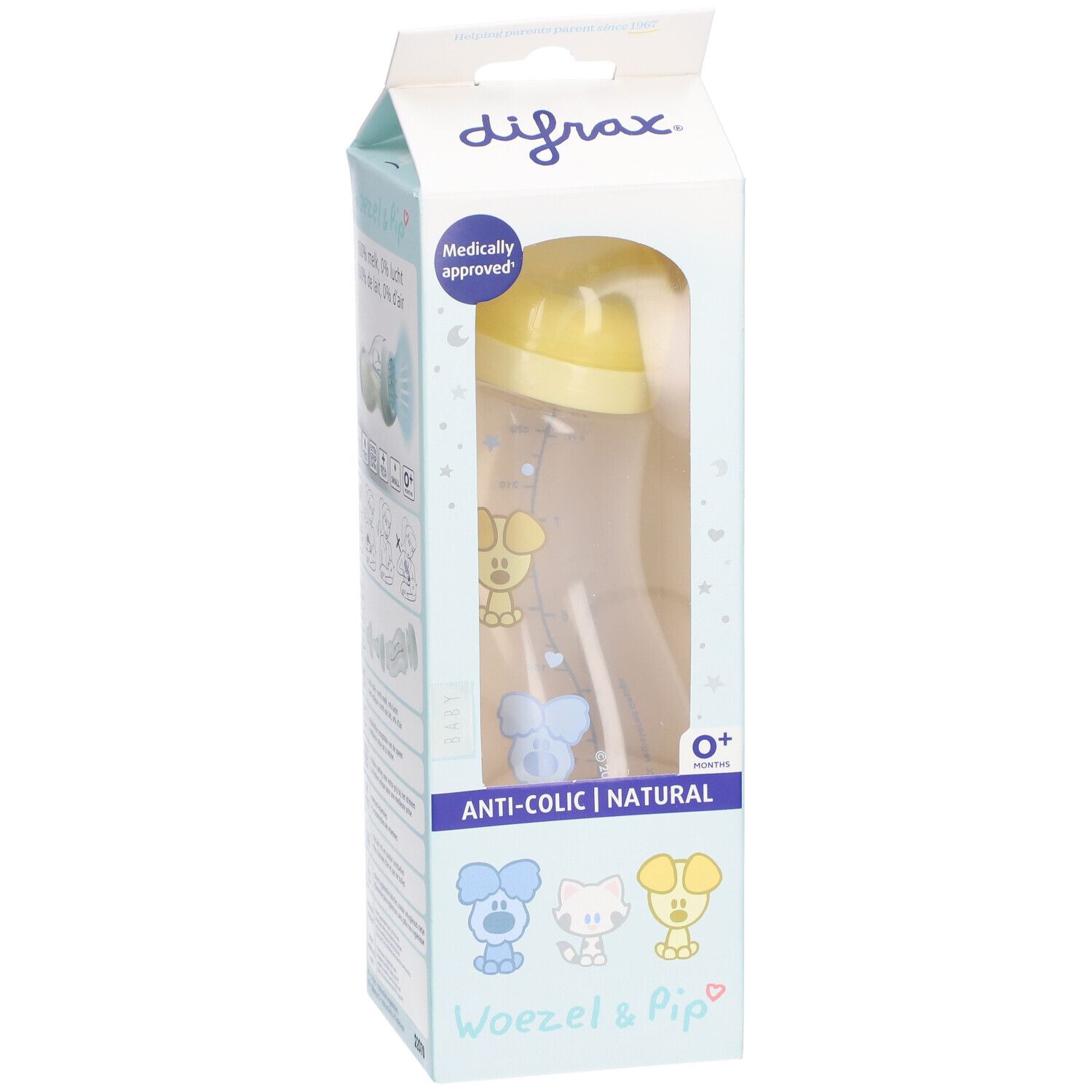 Difrax Biberon S Natural Woezel & Pip