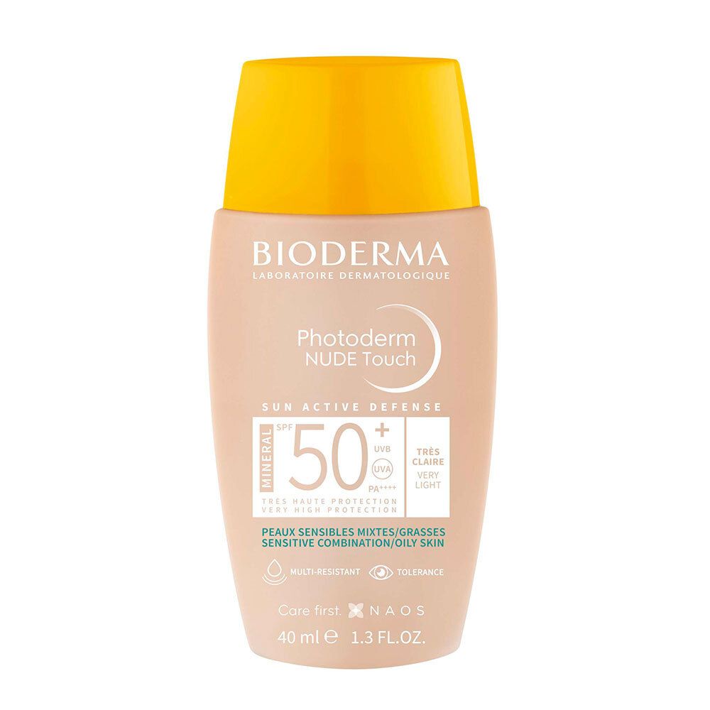 Bioderma Photoderm Nude Touch Peau Mixte à Grasse Très Clair SPF50+