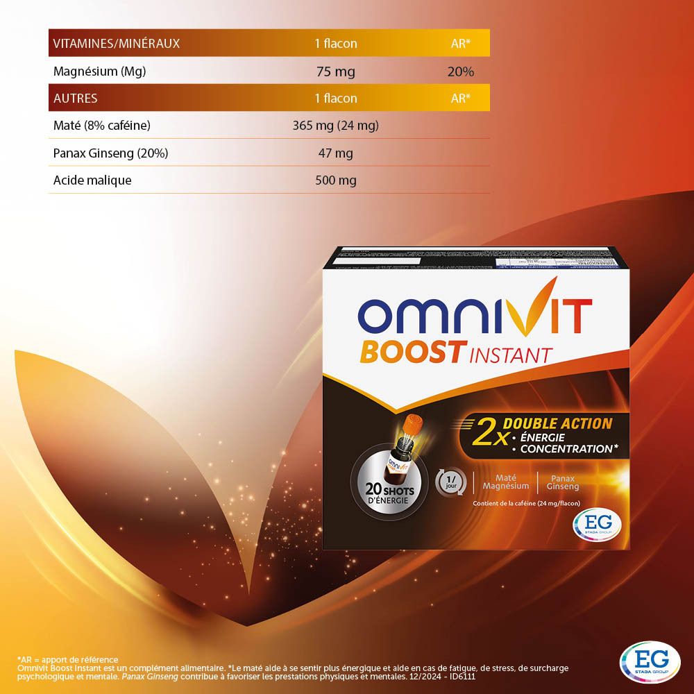 Omnivit Boost Instant | Énergie & Concentration