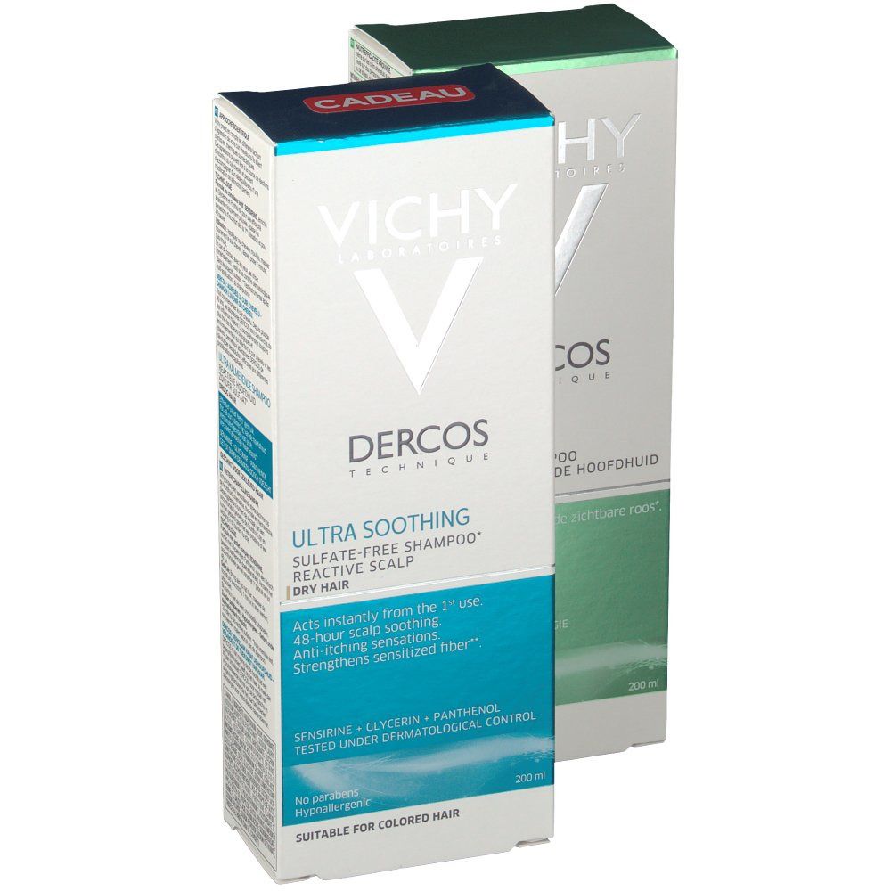 Vichy Dercos Anti-Roos Shampoo + Kalmerende Shampoo Droog Haar 1+1 GRATIS