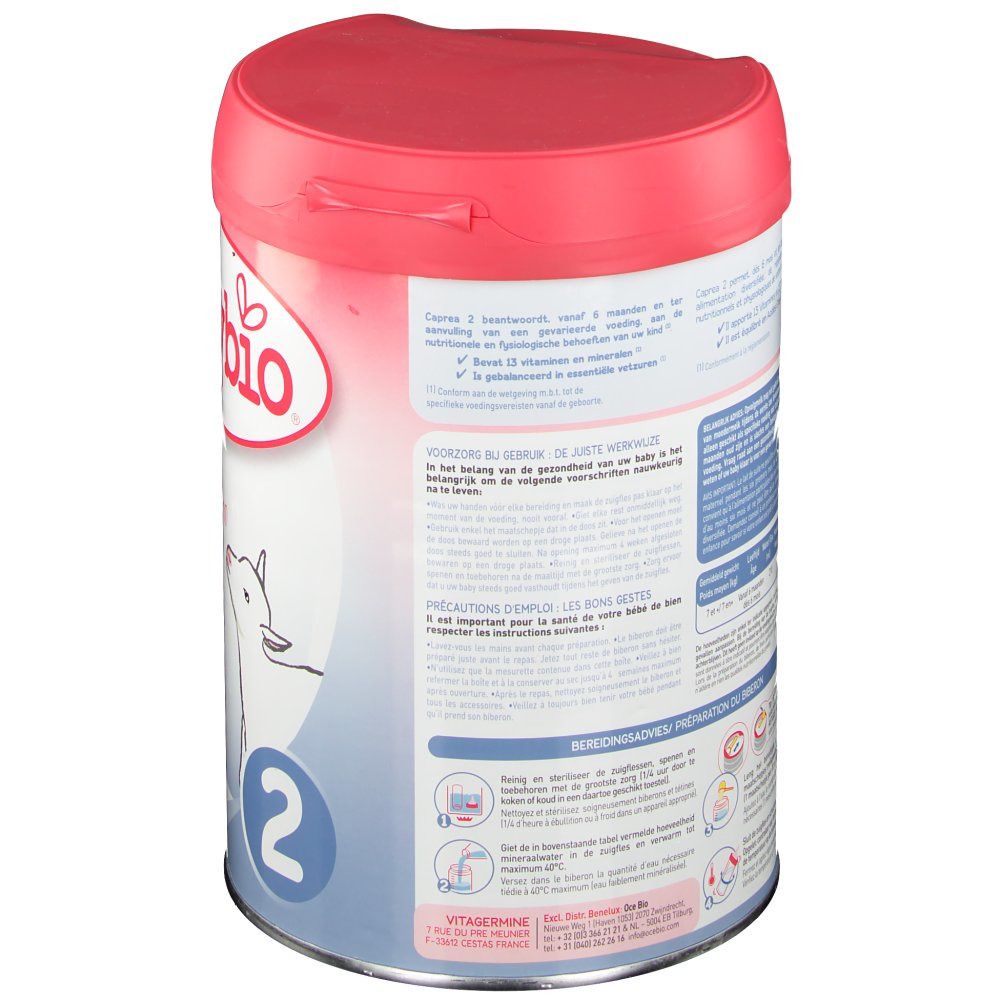 Babybio Caprea 2 Lait Chevre 6-12 Mois