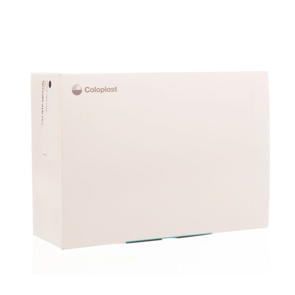Emballage blanc Coloplast. Logo et texte Speedicath visibles. Vue en angle.
