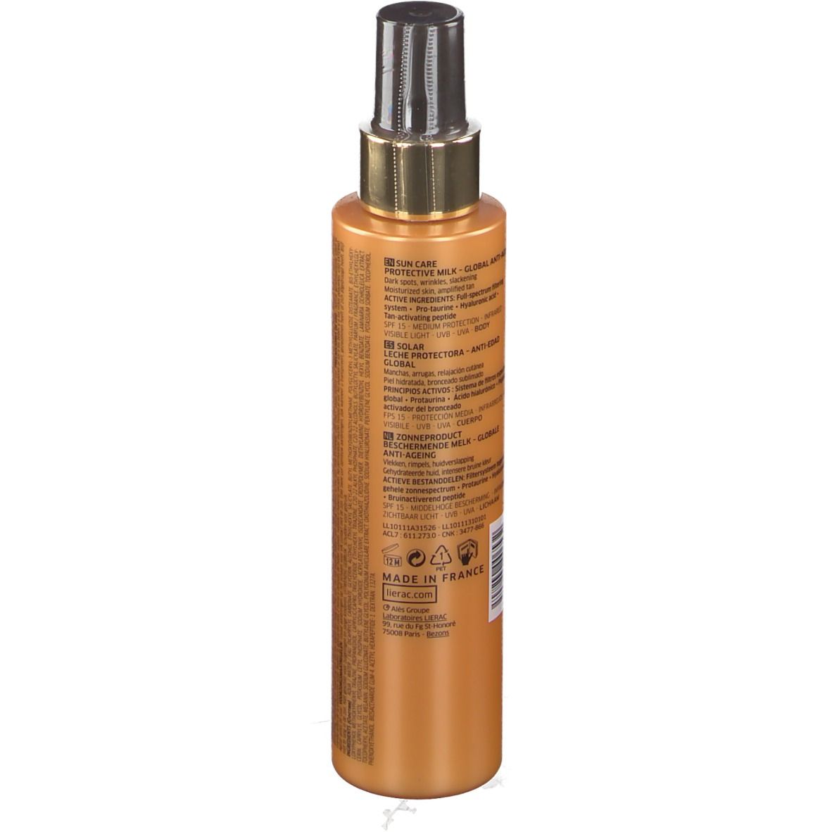 Lierac Sunissime Lait Corporel Protecteur Energisant SPF15