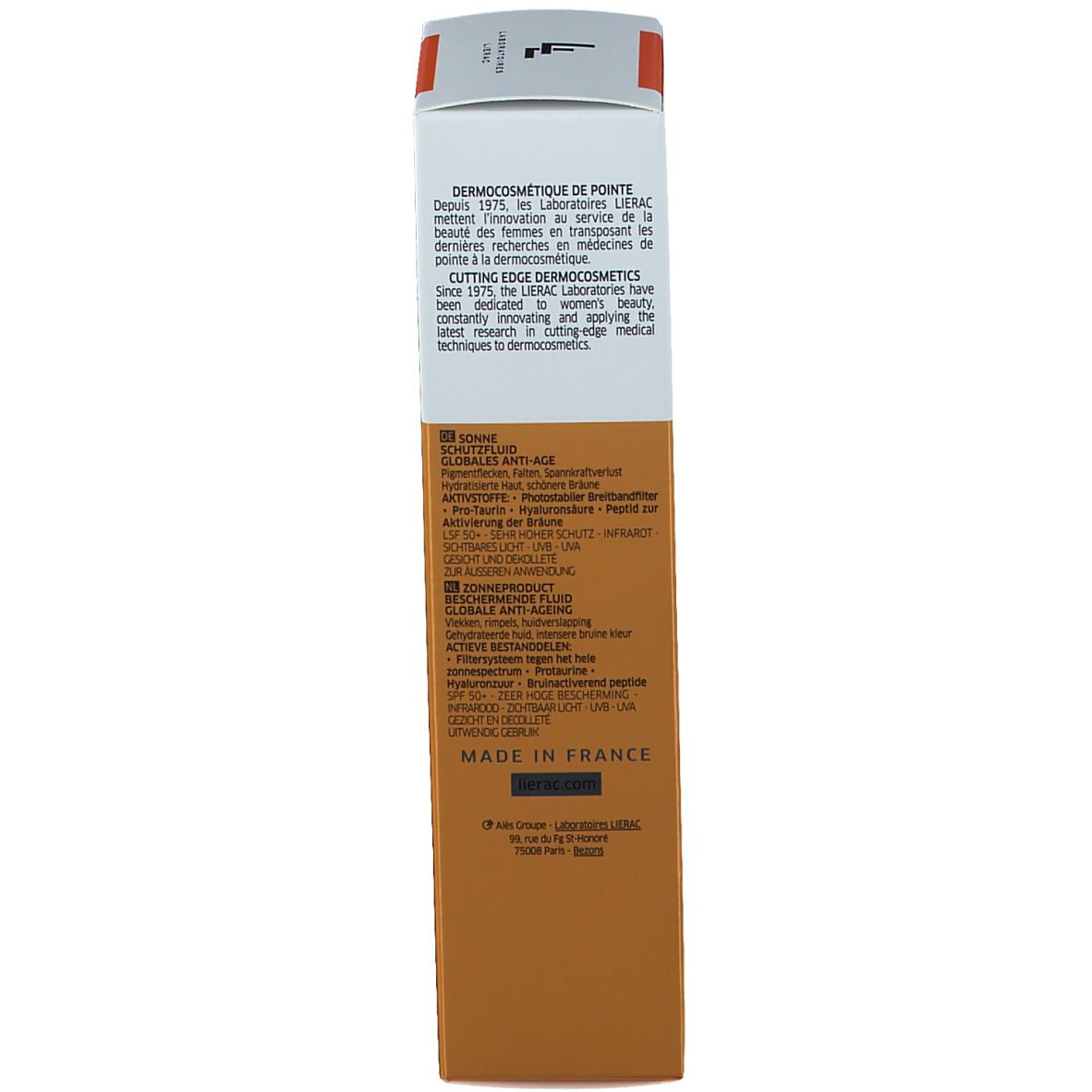 Lierac Sunissime Energierijke Beschermende Fluide Gelaat SPF50