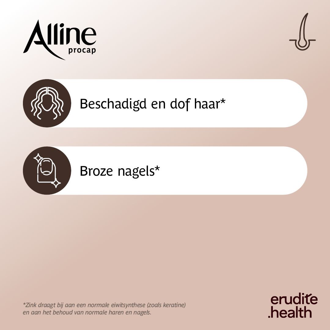 Alline Procap verpakking, 180 capsules, voor haargroei.