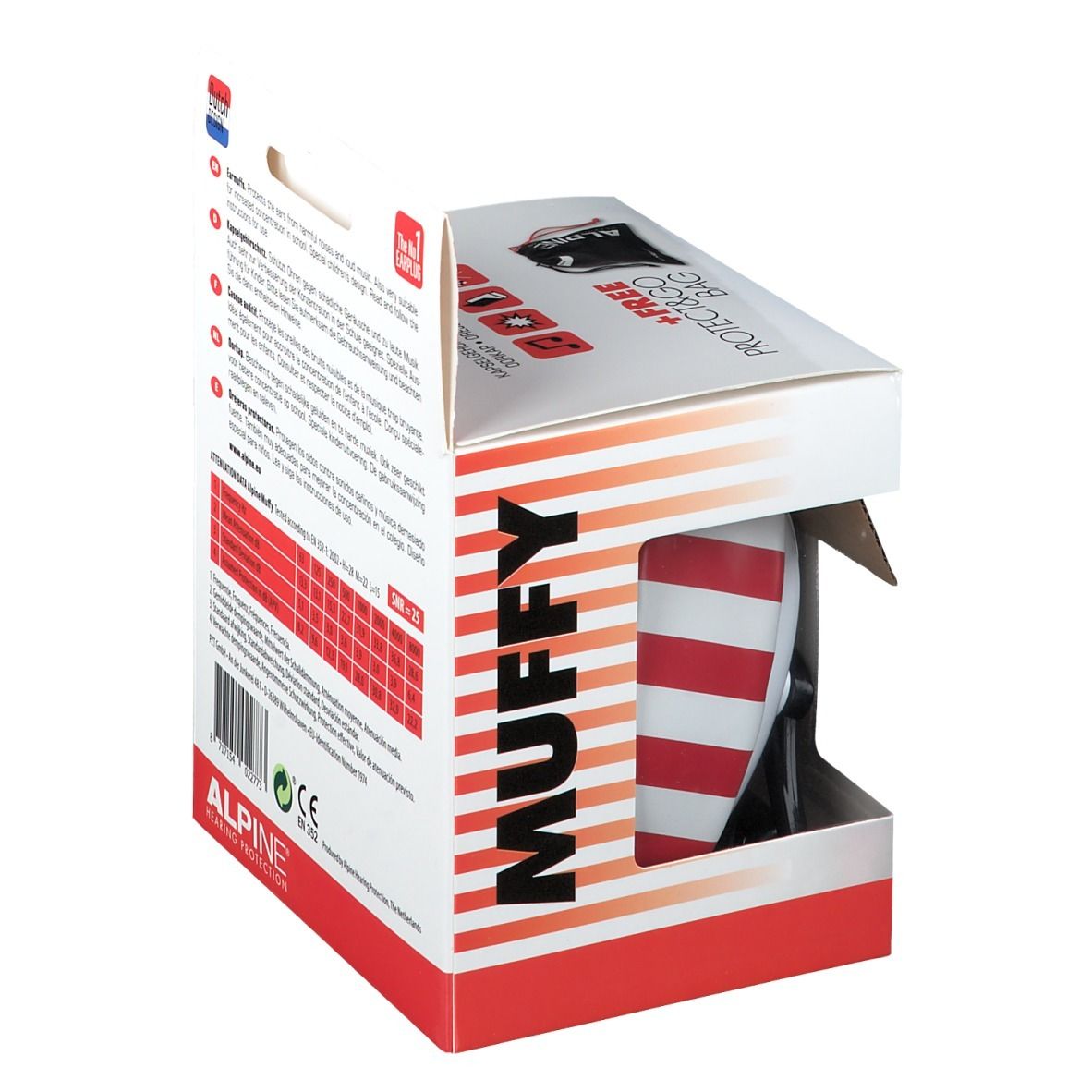 Alpine Muffy Koptelefoon Kids Wit-Rood
