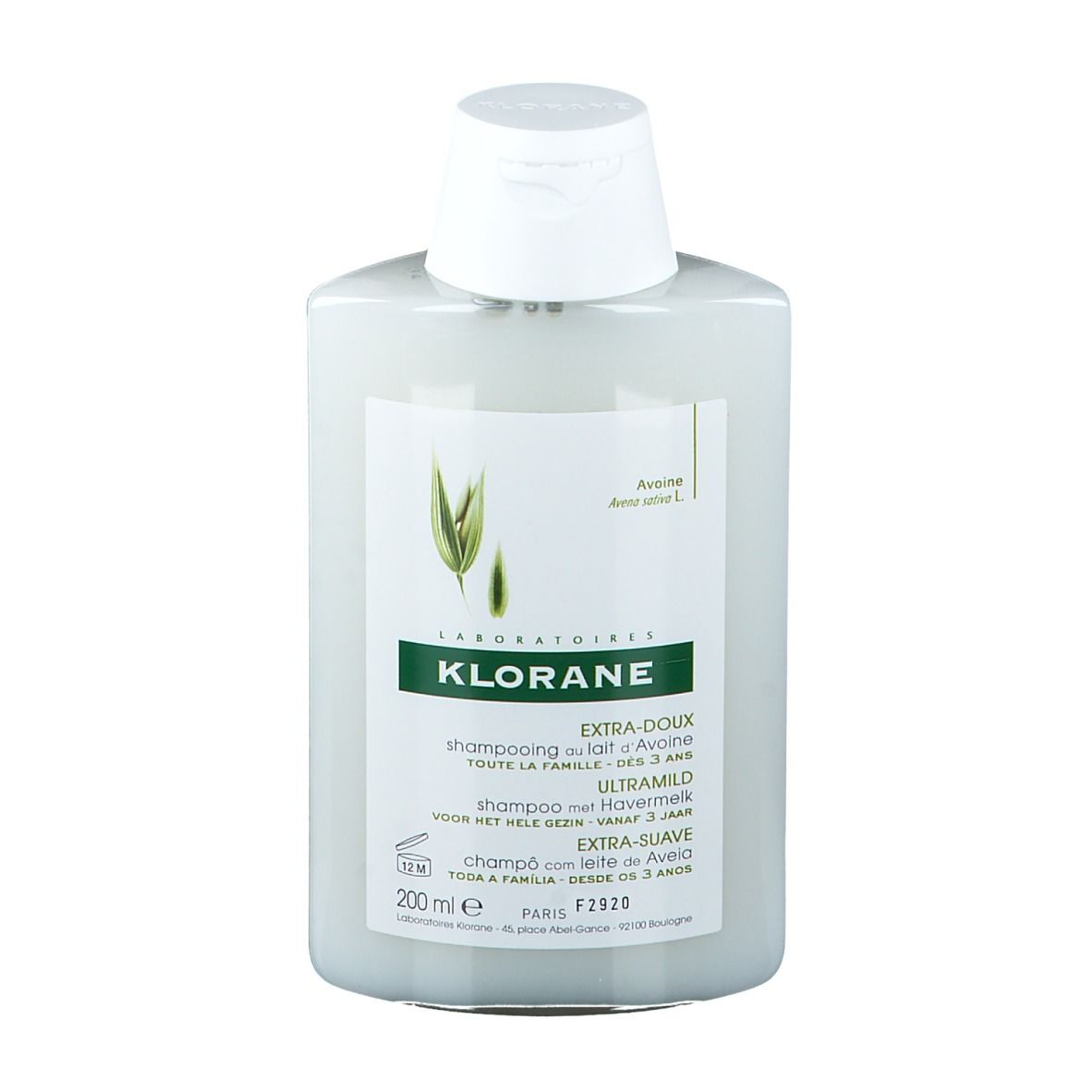 Klorane Extra-Doux Shampooing au Lait d'Avoine Nouvelle Formule