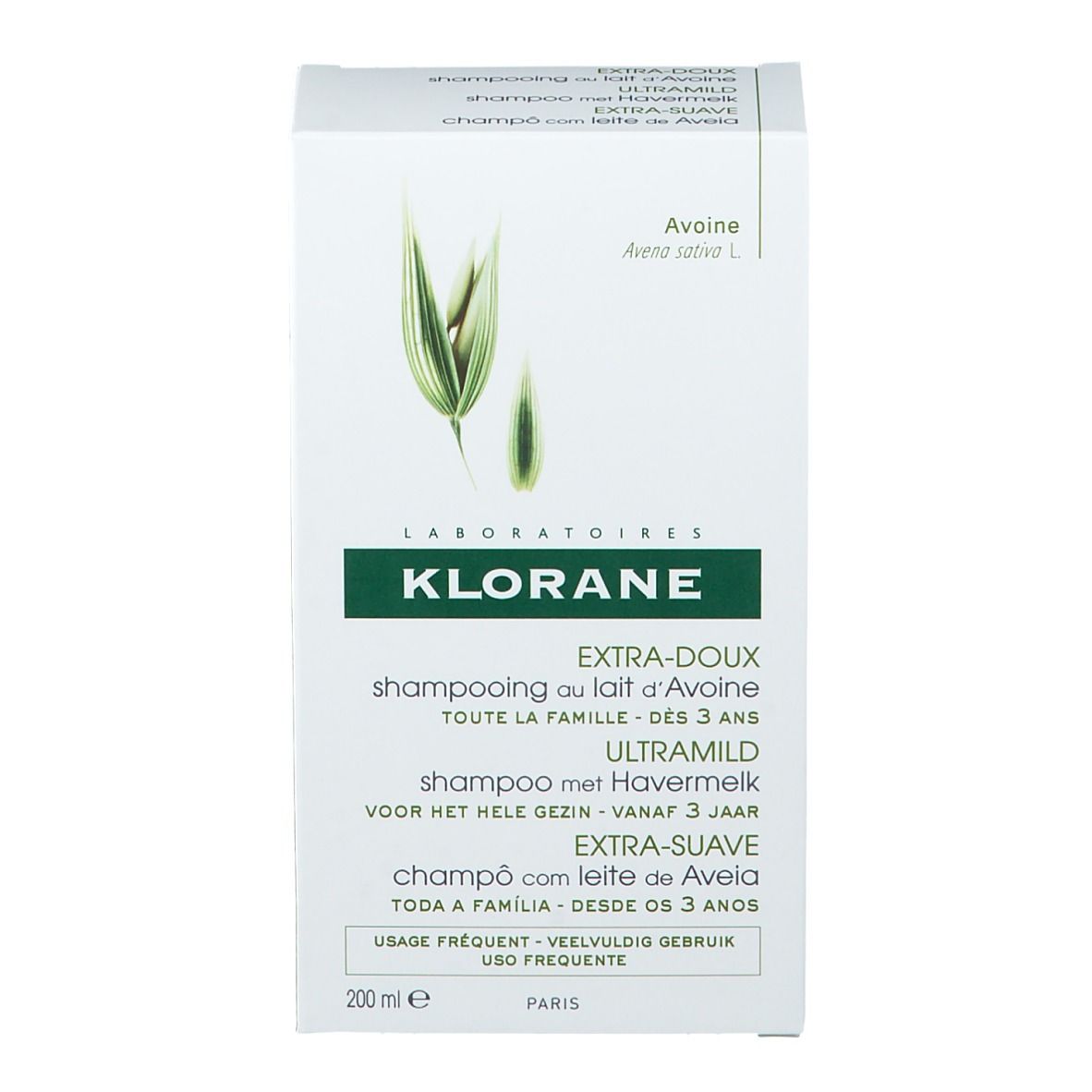 Klorane Extra-Doux Shampooing au Lait d'Avoine Nouvelle Formule