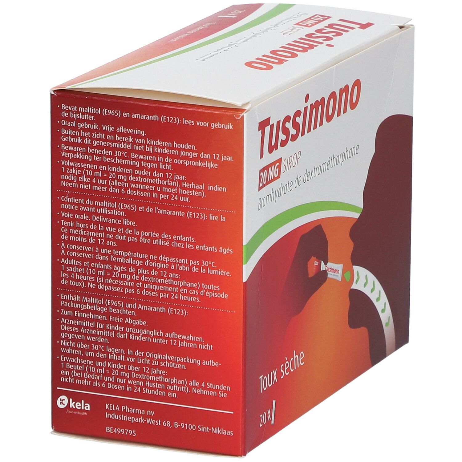 Tussimono 20mg Siroop Sticks