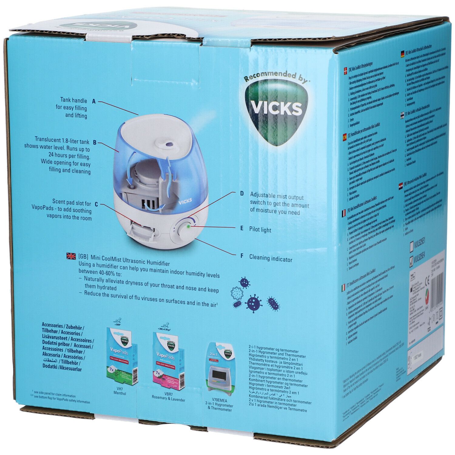 Vicks Humidificateur Mini Cool Mist VUL520E4
