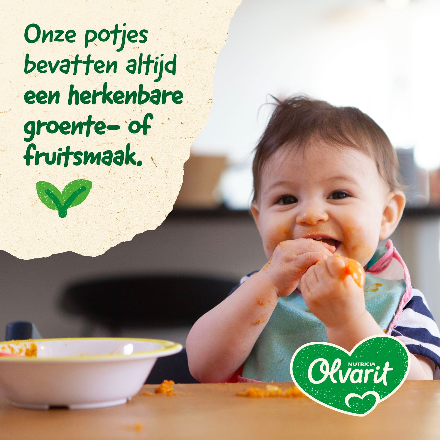 Olvarit | Groentepap | Babyvoeding Vanaf 15 Maanden | Kip Spinazie Aardappel