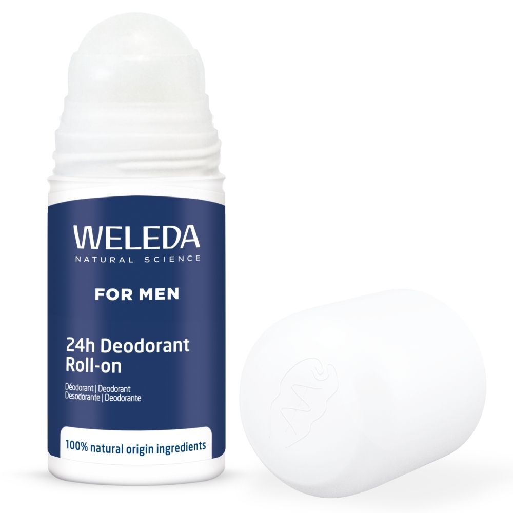 WELEDA 24h Deodorant Roll-on voor Mannen, 100% natuurlijke ingrediënten.