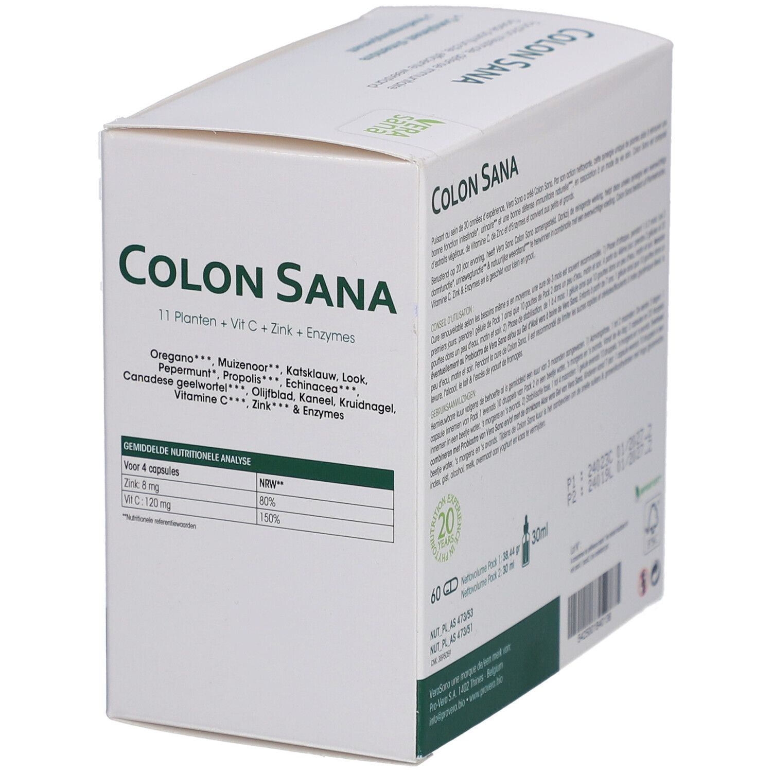 Colon Sana Verasana 60 gell + 30 ml