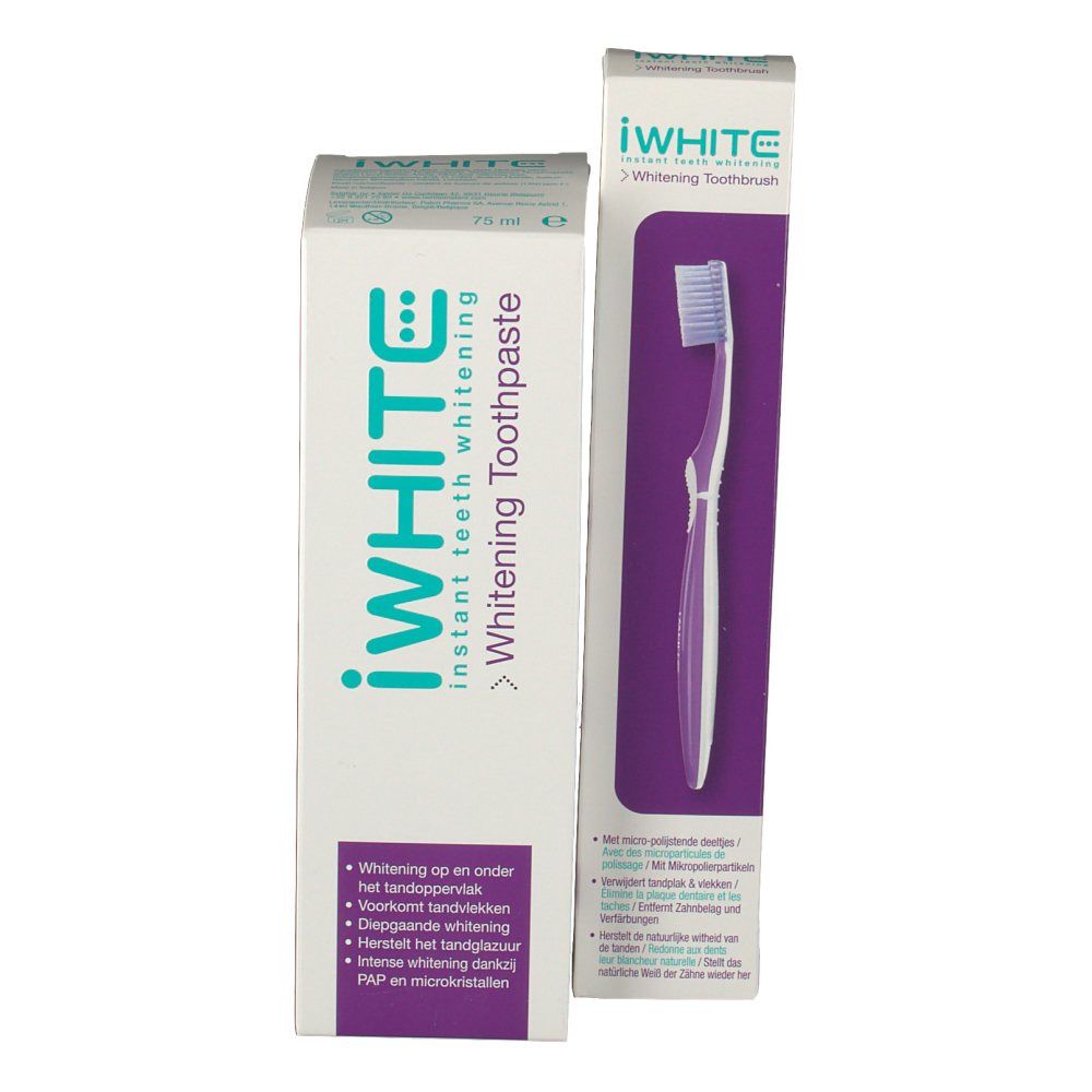 iWhite Instant Whitening Tandpasta 75 ml + Tandenborstel GRATIS
