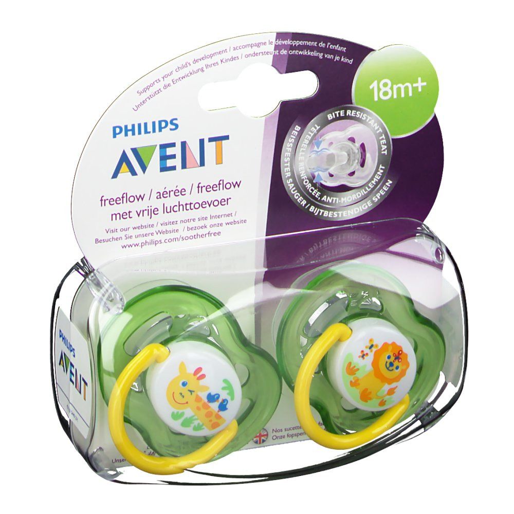 Avent Sucette Free Flow Animal 18 Moins+ SCF186/23