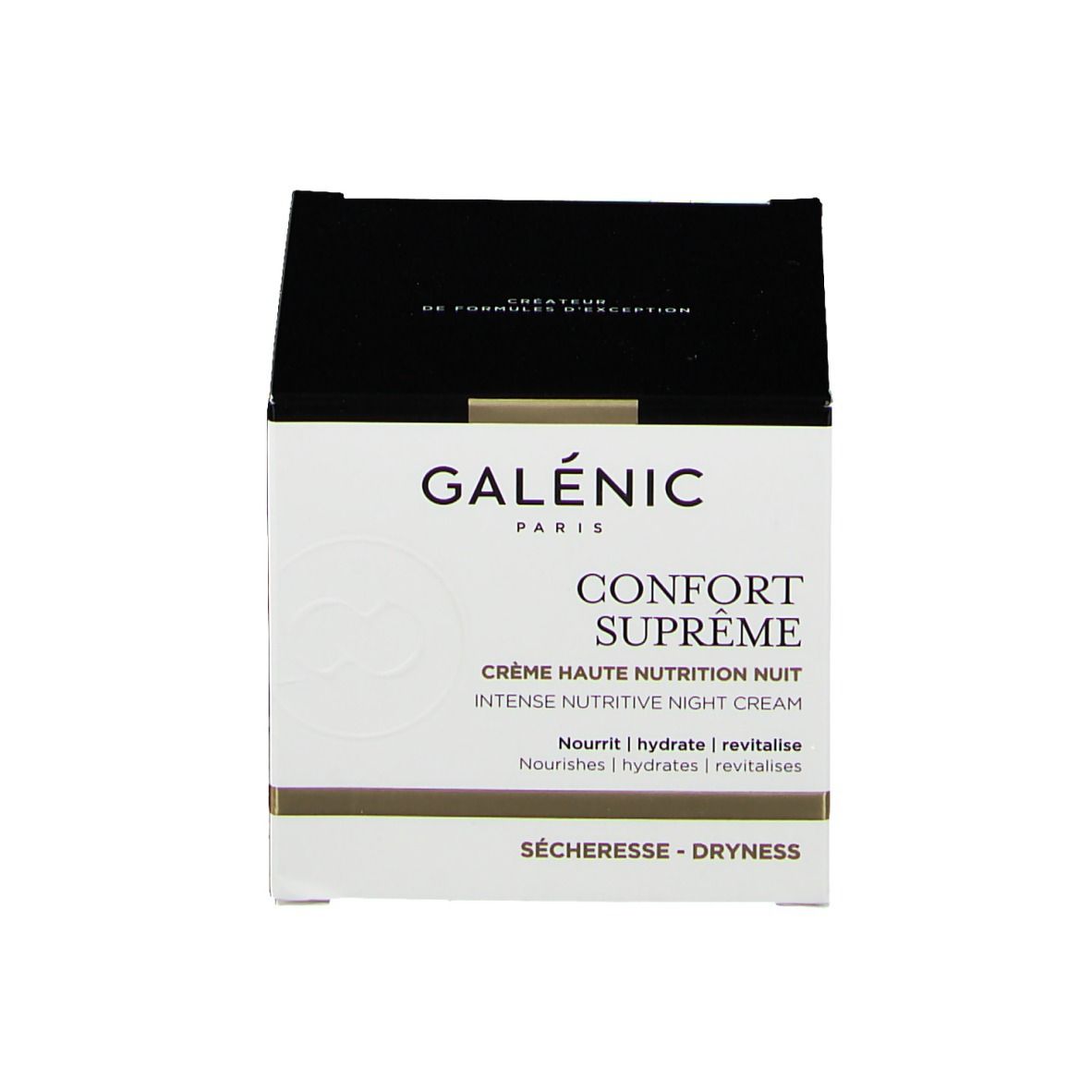 Emballage avec inscription : Galénic, Confort Suprême, Crème Haute Nutrition Nuit.