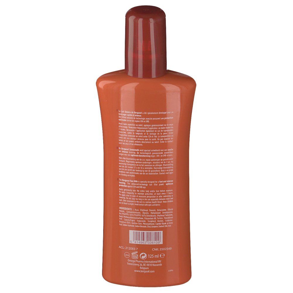 Bergasol Lait Solaire SPF10 Nouvelle Formule