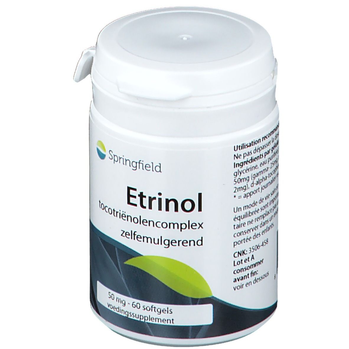 Springfield Etrinol Complexe de Tocotriénols Vitamine E 50mg